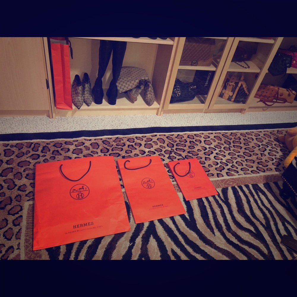 14 Authentic Hermes shopping bags Birkin/Kelly